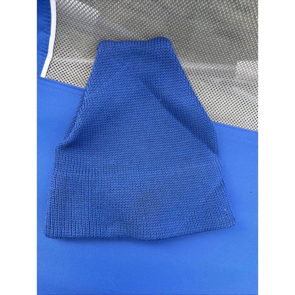 Vintage Smiley Of Sparks NV 100% Wool Knit Ski Hat Beanie Cap Solid Blue